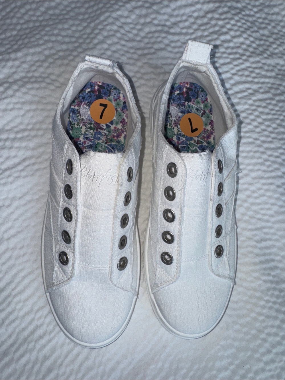 Blowfish Malibu Women's White Slip-On Canvas Sneakers